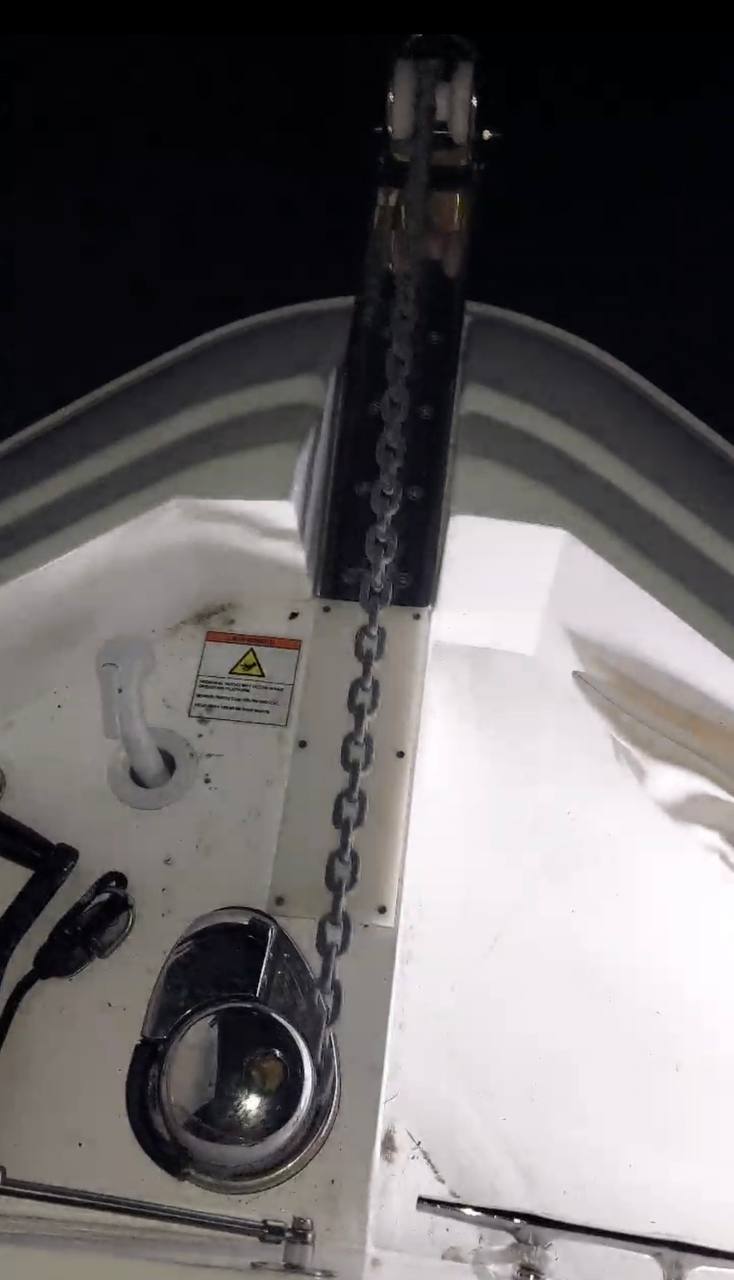 Windlass and winch replacement work on a catamaran deck